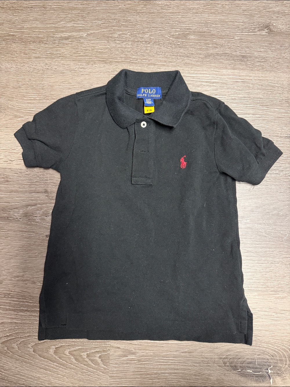 Polo by Ralph Lauren Black Sz 2T Kids Polo with Red Pony Logo - Unisex